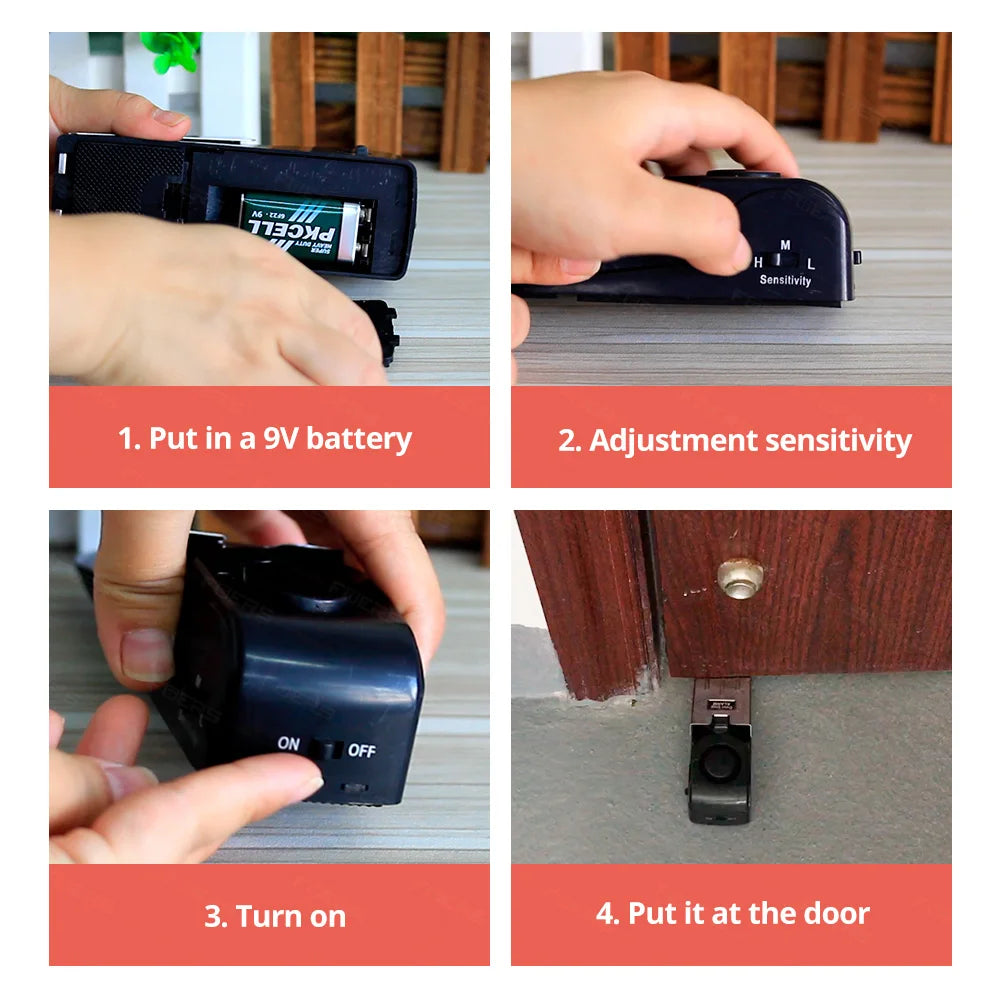 Door Stop Alarm System Security Anti-Theft